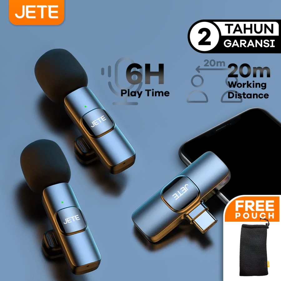 JETE CO1 2in1 Wireless Microphone Clip On