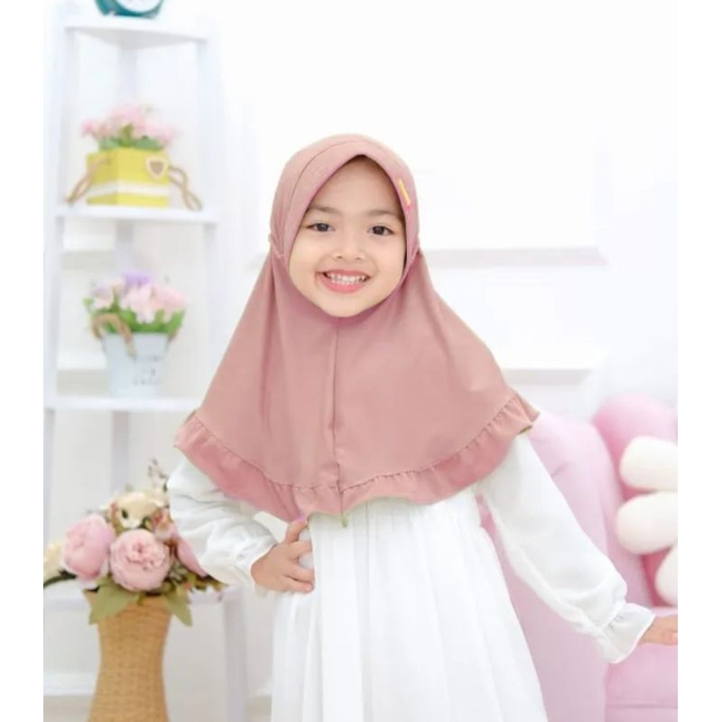 jilbab anak paud TALI ROPEL ( 4-7 tahun ) kerudung anak perempuan hijab anak terbaru