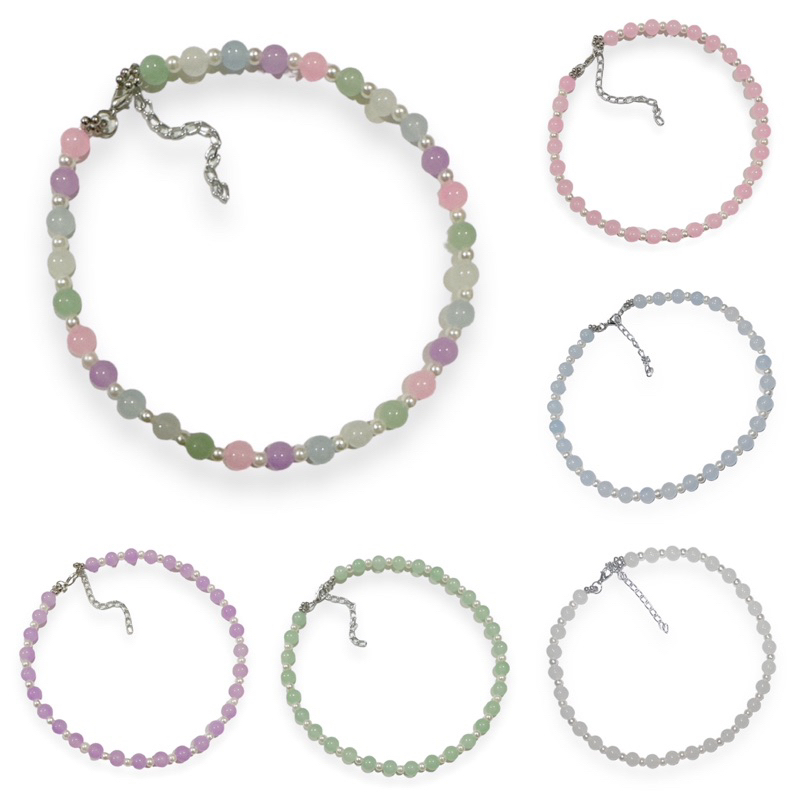 Arsila Water Beads Pearl Korean Necklace Kalung Choker Mutiara Korea