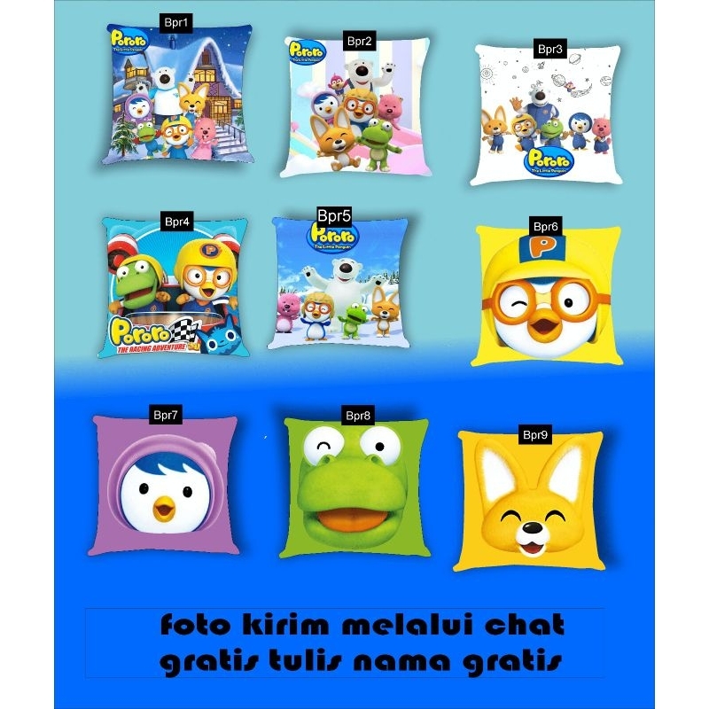 Descend Bantal Anak Karakter Pororo Free Cetak Nama Dan Photo Terlaris/Viral/Trend