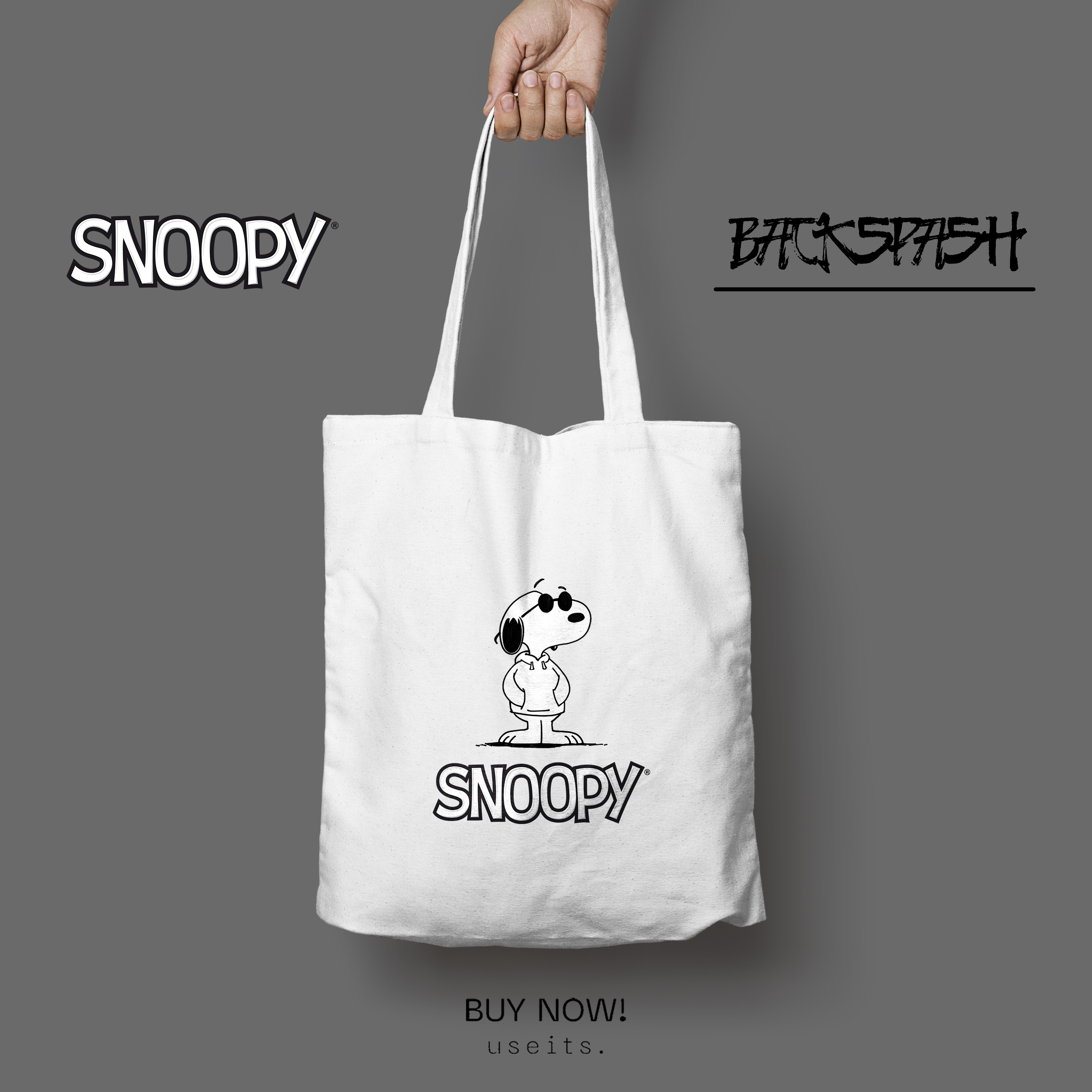Totebag Tas Kartun Snoopy Lucu Pria Wanita - SNOOPY P