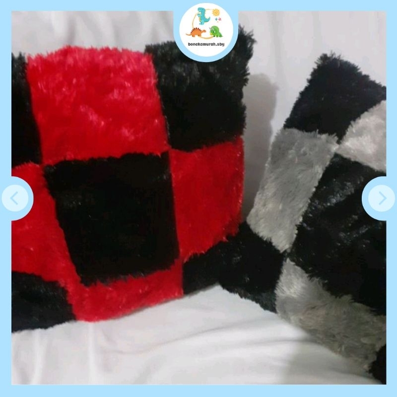 bantal kursi bulu rasfur pakai resliting