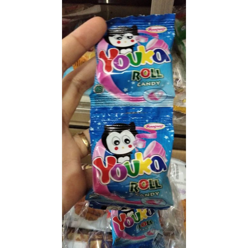 jajanan jadul permen youkaroll permen gulung permen yukarol permen you karoll permen sedotan permen 