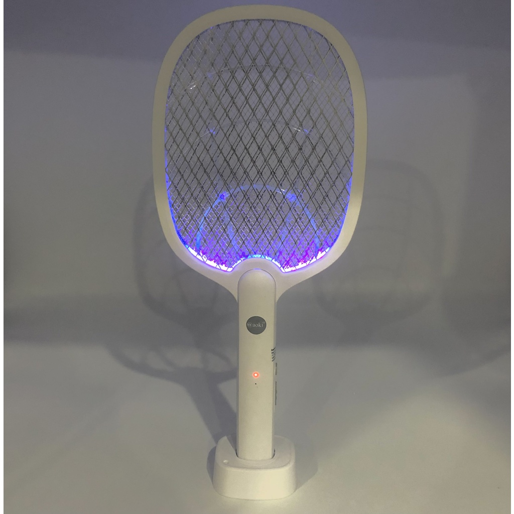 Aoki AK-893S Raket Nyamuk 2 in1 Mosquito Swatter Pembasmi Nyamuk Multifungsi | Alat Pembunuh Nyamuk Elektrik AOKI AK 893S Bisa Isi Ulang Listrik Recas Recharge Terbaru Paling Bagus | FMS