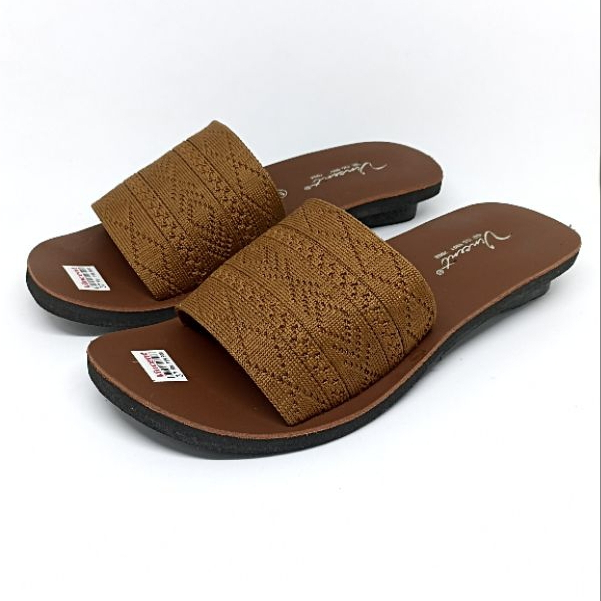 Sendal Sandal Wanita SOL KARET MENTAH TIDAK LICIN Sandal Model Terbaru Rajut Import Ori-VINCENT