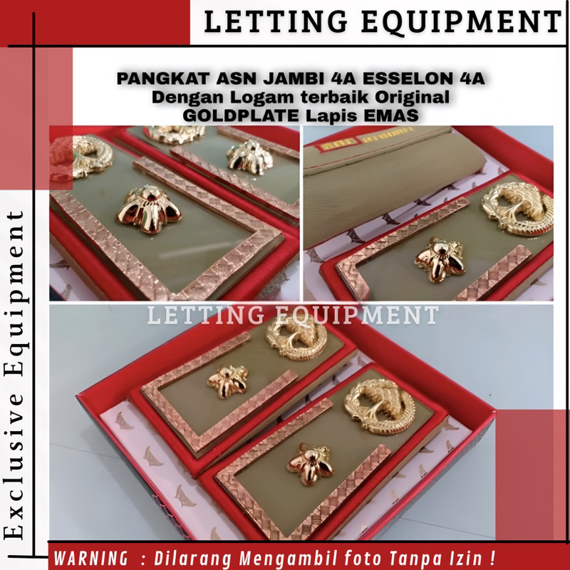 Pangkat PNS ASN JAMBI Golongan 4A eselon 4A Mika Kilap akrilik Atribut PNS ASN Promo Terbaru Hot Pro