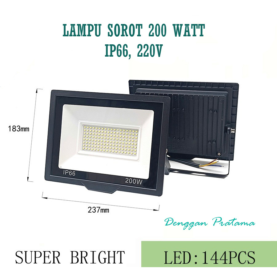 Lampu Sorot Tembak 200 Watt / Lampu Tembak Outdoor 200W