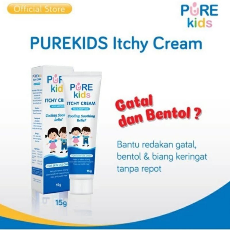 Pure Itchy Cream 15gr redakan gatal dan biang keringat anak