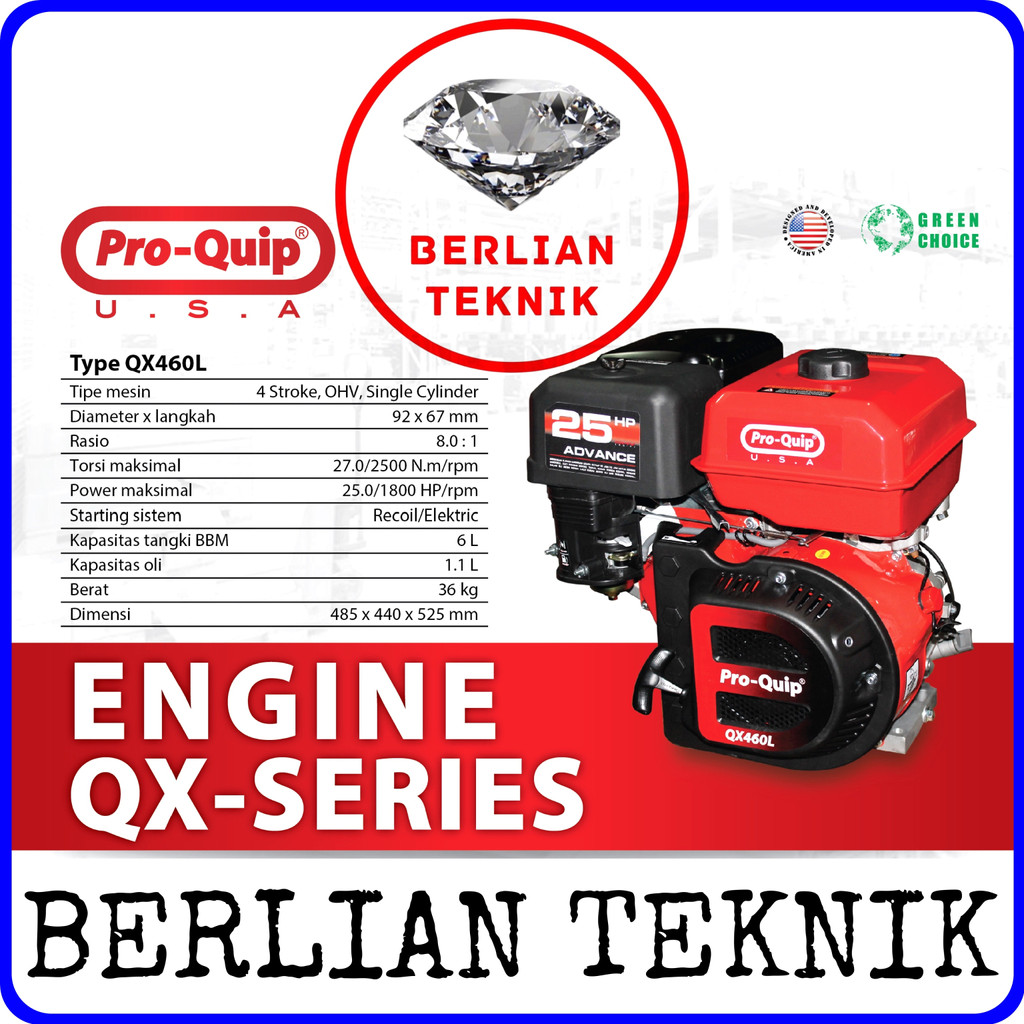 Mesin Penggerak Bensin Engine Gasoline Proquip QX 270 / 12 HP