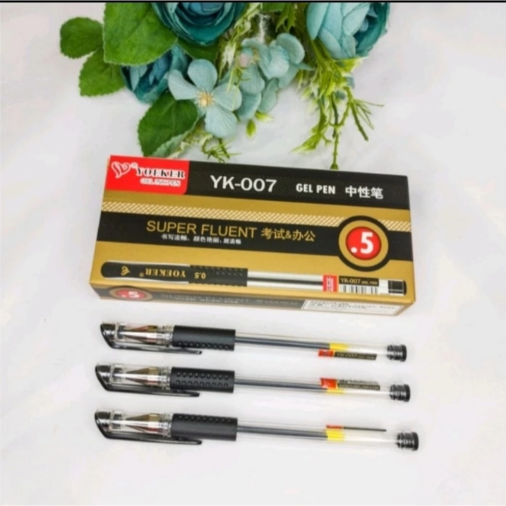 

PULPEN GEL MURAH YOUKER HARGA 1 KOTAK ISI 12 PCS