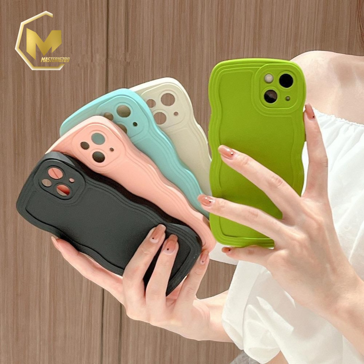 CASE SOFTCASE SILIKON GELOMBANG WAVY PROCAMERA MACARON INFINIX HOT 30 MA4418