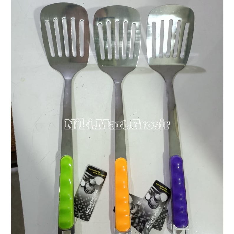 Susuk Stainless Lubang / Susruk / Irus / Spatula Stainless Lubang Warna