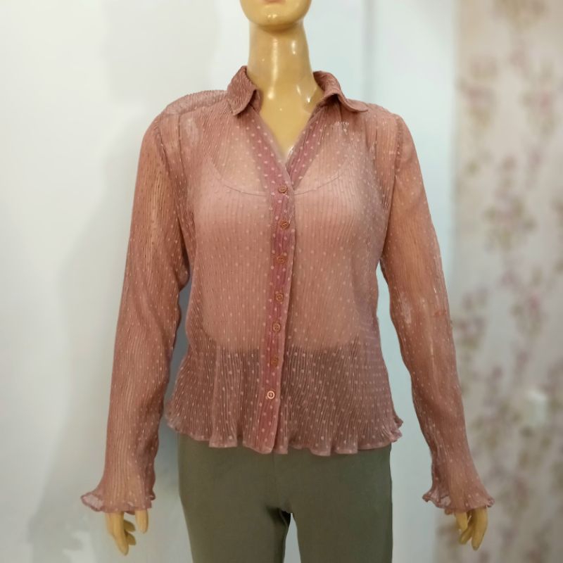 BLOUSE RUFFLE FLISKET BRANDED