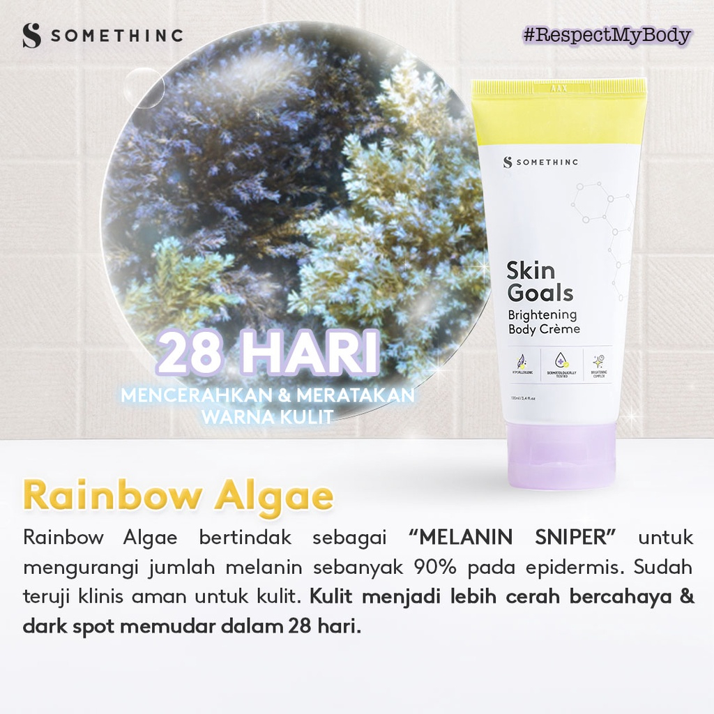 ✨ AKU MURAH ✨ Somethinc SKIN GOALS Brightening Body Crème 100ml [BPOM]