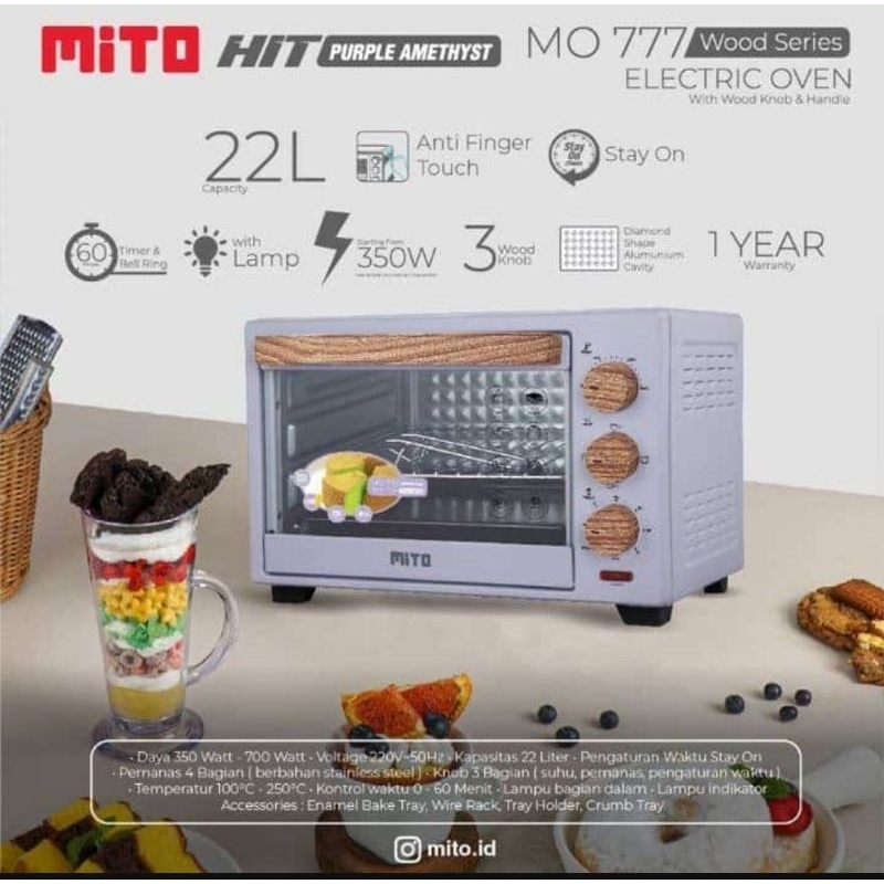 MITO Electric Oven HIT MO-777 22 Liter Garansi Resmi