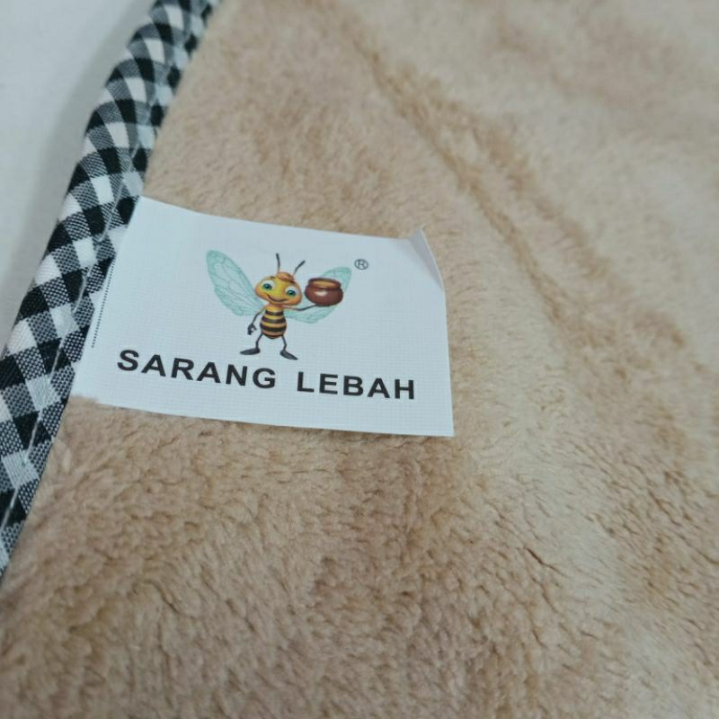 [Isi 12pcs] Saputangan Handuk Bahan Microfiber Bordir Lebah 30x30cm