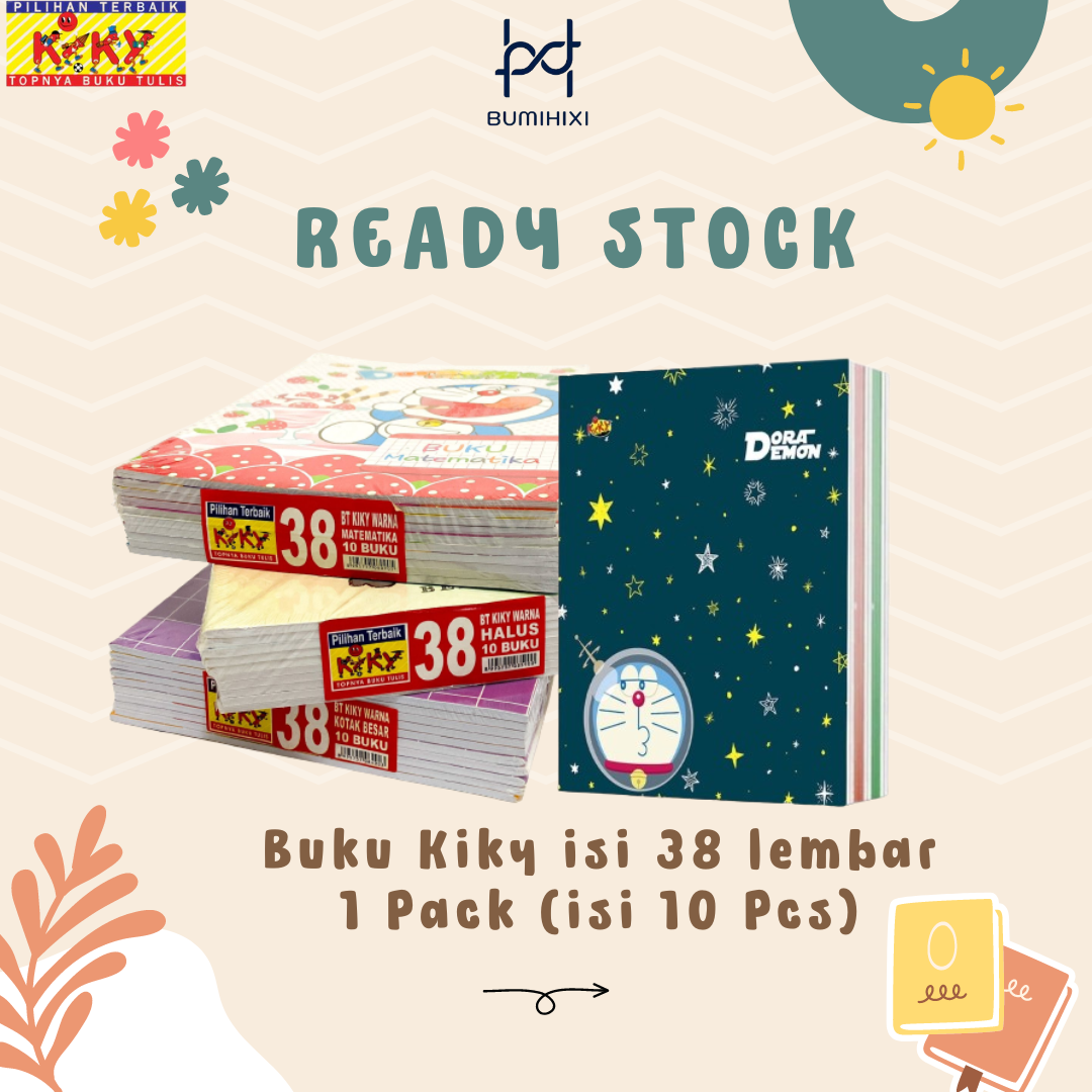 

[Ready] Buku Tulis Sekolah Kiky isi 38 lembar I 1 Pack isi 10 pcs [Kertas Berwarna]