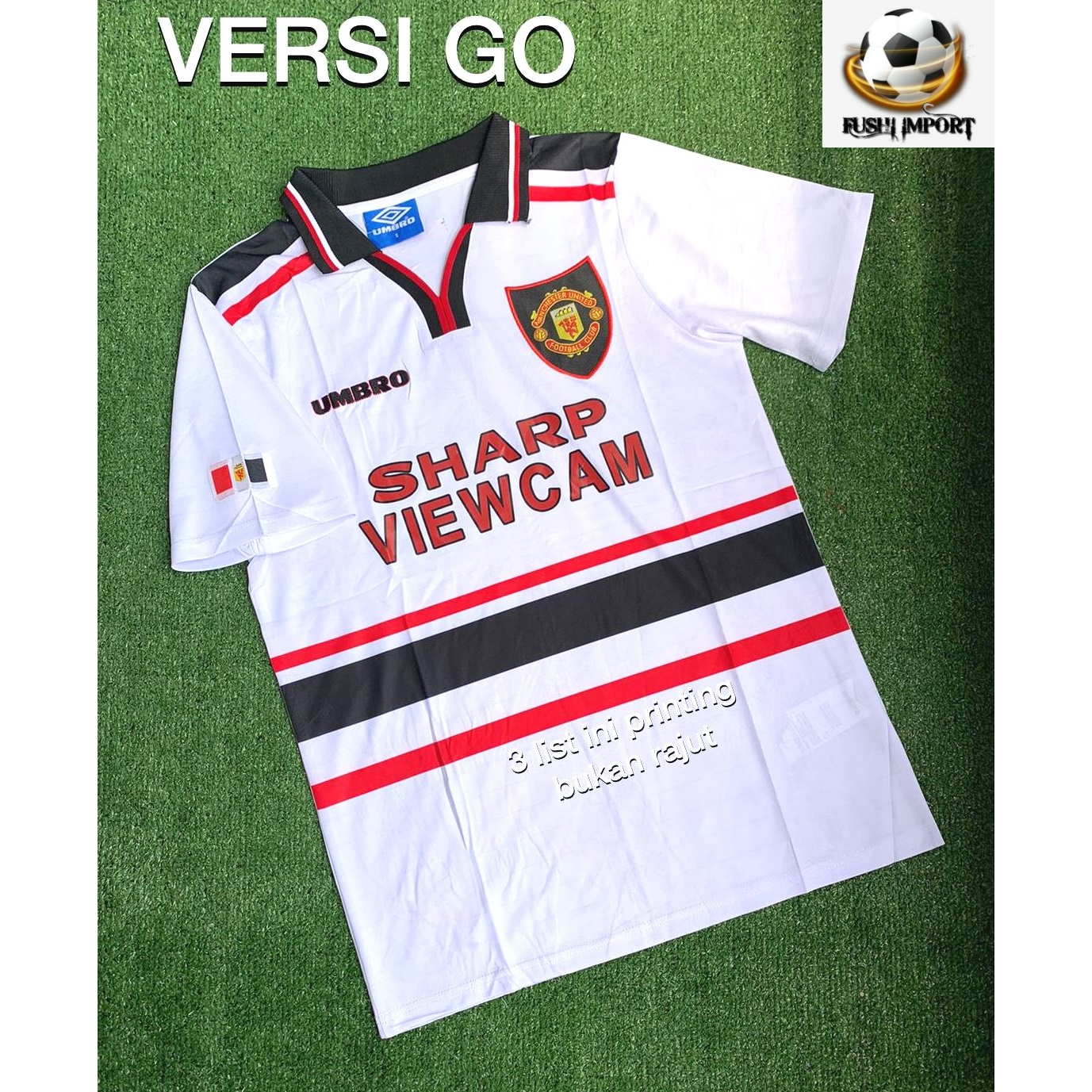 RETRO | Jersey Baju Bola MU Away 1998 1999 Grade Ori