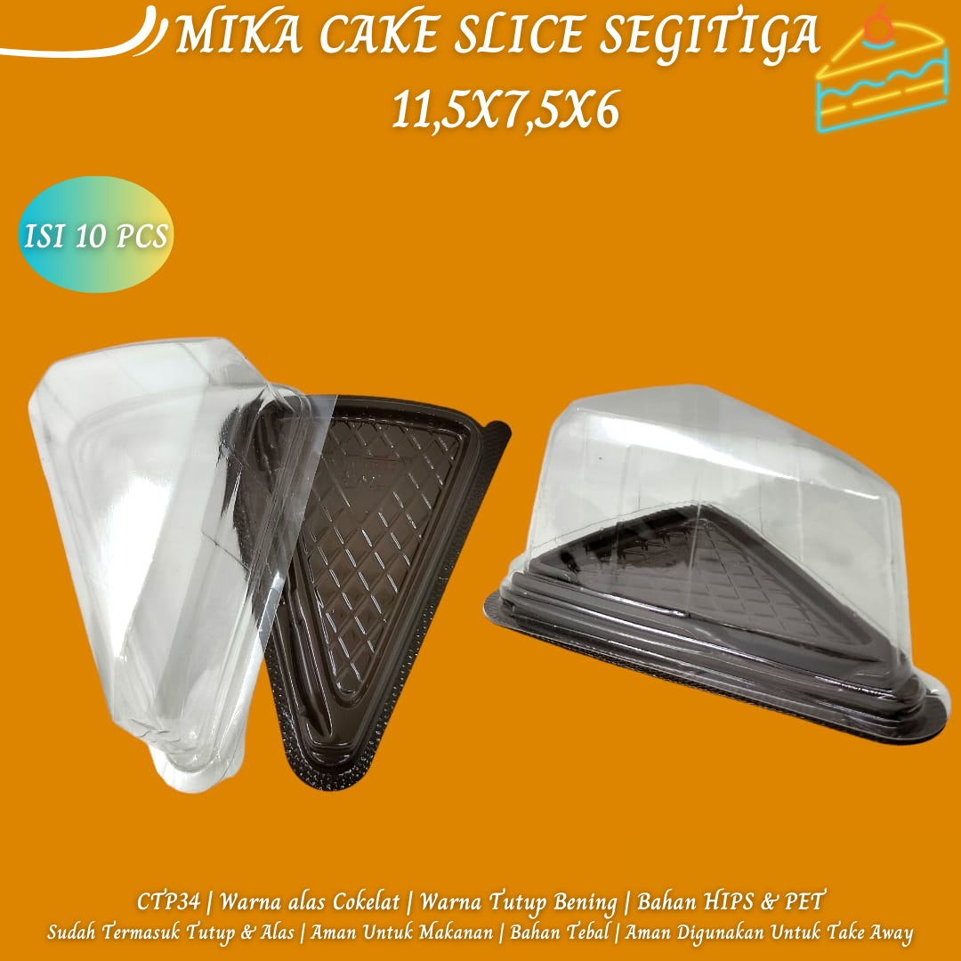 Mika Cake Segitiga Mika 11,5X7,5X6 (Isi 10 Pcs-CTP34)