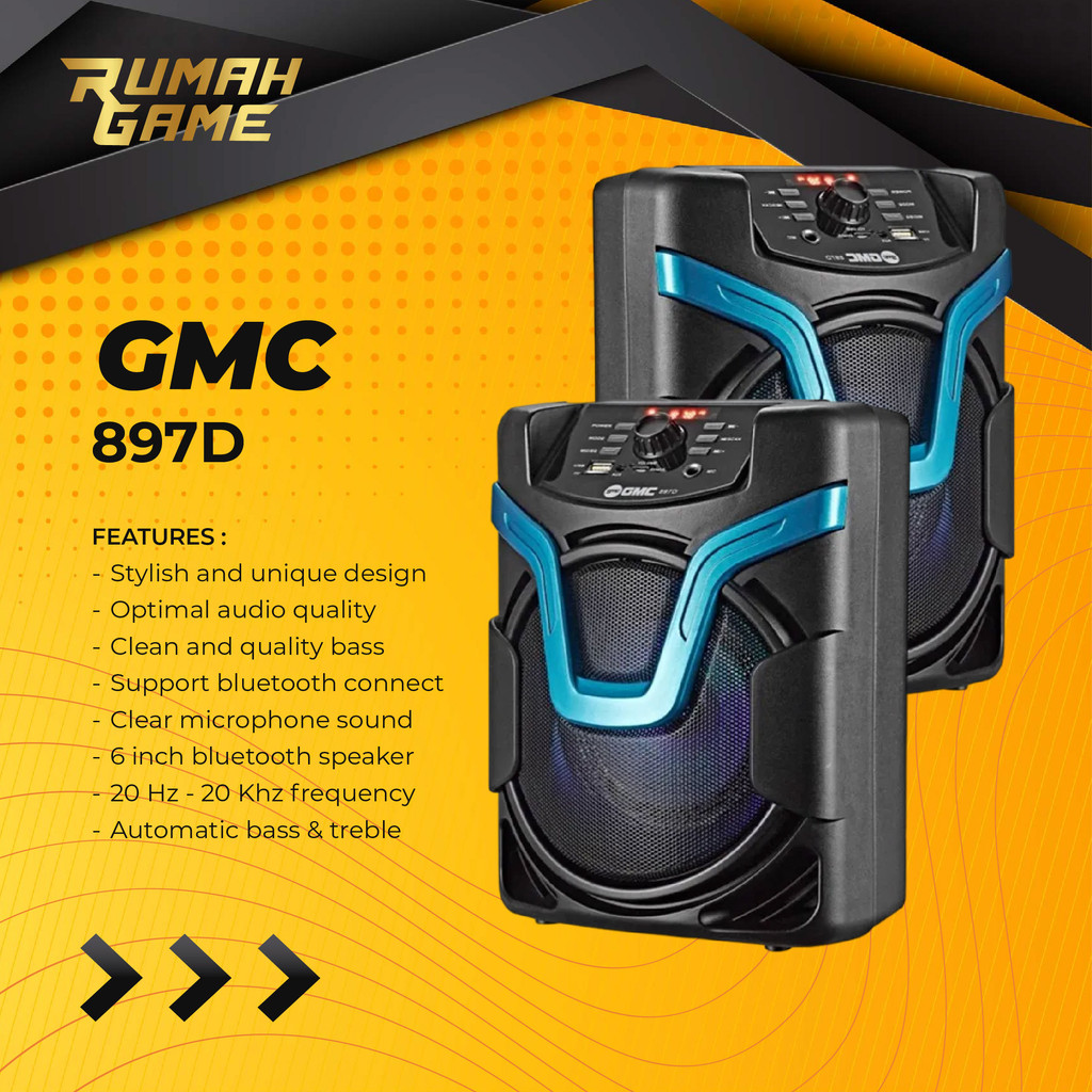 Speaker Portable Karaoke Bluetooth GMC 897D 897J 897K Speaker Aktif