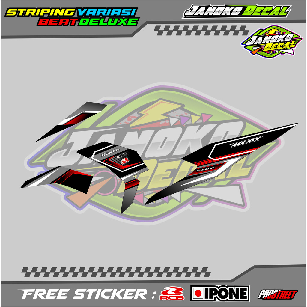 STRIPING VARIASI LIST MOTOR BEAT DELUXE / STICKER VARIASI HONDA BEAT DELUXE