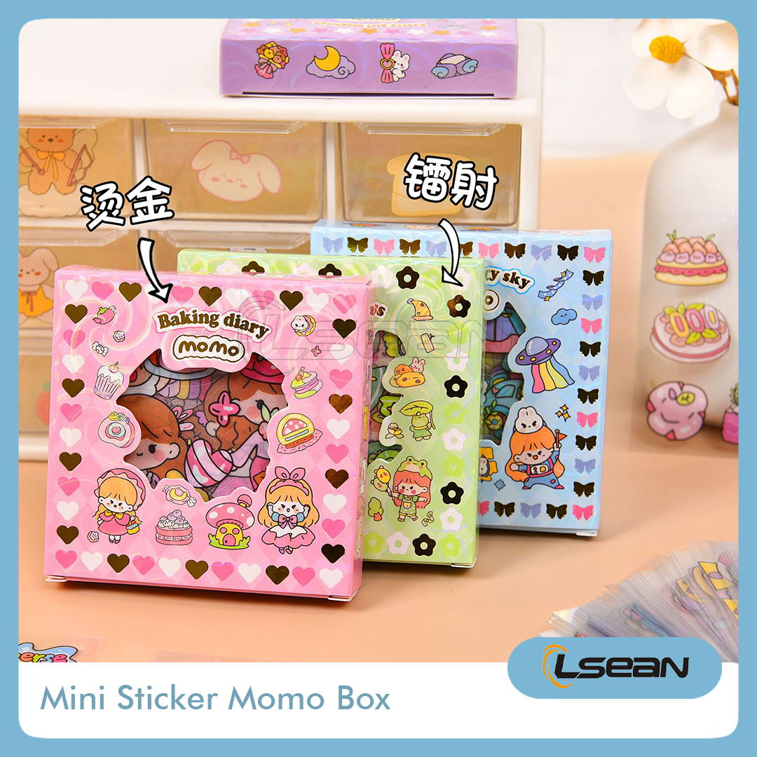 MINI Sticker Box Jurnal Dekorasi DIY Stiker Korea Deco Lucu Anti Air Aesthetic PVS Isi 100