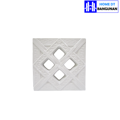 Roster / Loster Keramik Trisensa / Lubang Angin 20x20 cm Motif diamond white kw1