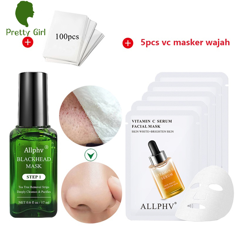 【Ready Stok】  ALLPHV Masker Komedo Penghilang Komedo Blackhead Masker Penghilang Komedo  Untuk Hidung Pore Minimizer