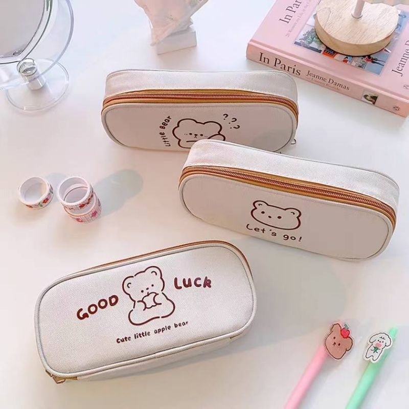 

[JADE.ID] Cute Bear Pencil Case Kotak Pensil Beruang Tempat Pensil