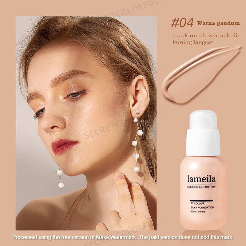 LAMEILA Clear And Silky Foundation Concealer Menutup Pori-Pori, Anti Minyak, Tahan lama, Tahan Air, Tahan Keringat, Dan Melembabkan Kulit