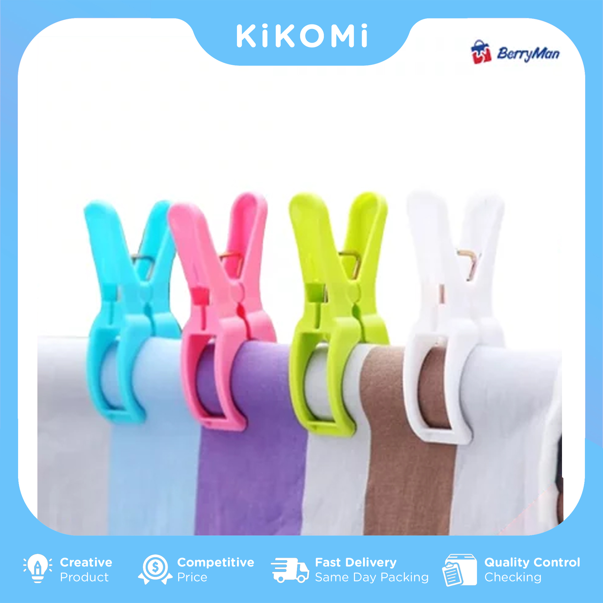 JEPITAN BESAR Jepit Jemuran Baju Selimut Handuk Laundry Clips Jumbo KK