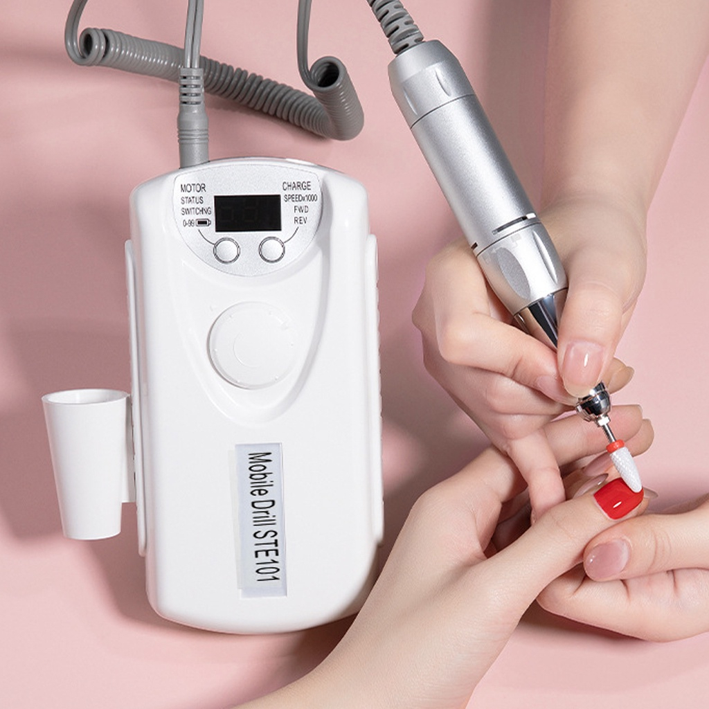 【Penjual Lokal】Alat Kikir Kuku Elektrik 30000 Rpm Portable Rechargeable Nail Drill Polisher Grinding Untuk Manicure