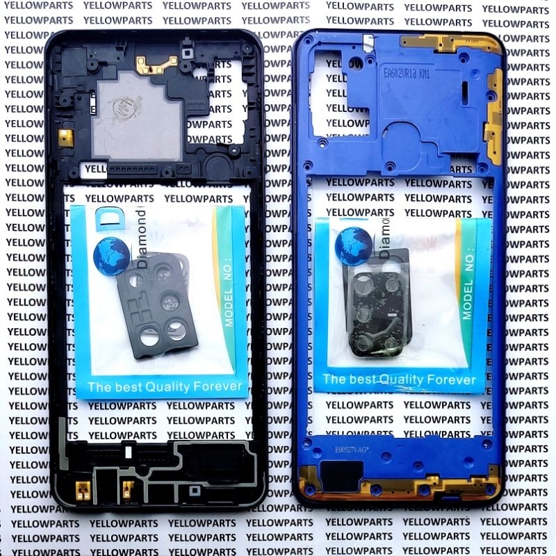 BEZEL BEZZEL BEJEL TULANG MESIN TULANG TENGAH SAMSUNG GALAXY A217 A21S ORIGINAL