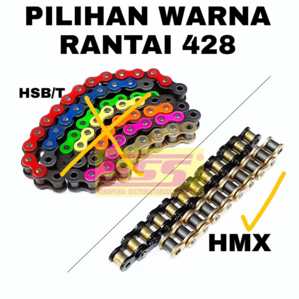 {Sparepart} GEARSET / GIRSET / GEAR SET/GIR SET SSS 428 CRF150 RANTAI SSS HMX GOLD - HMX GOLD Murah