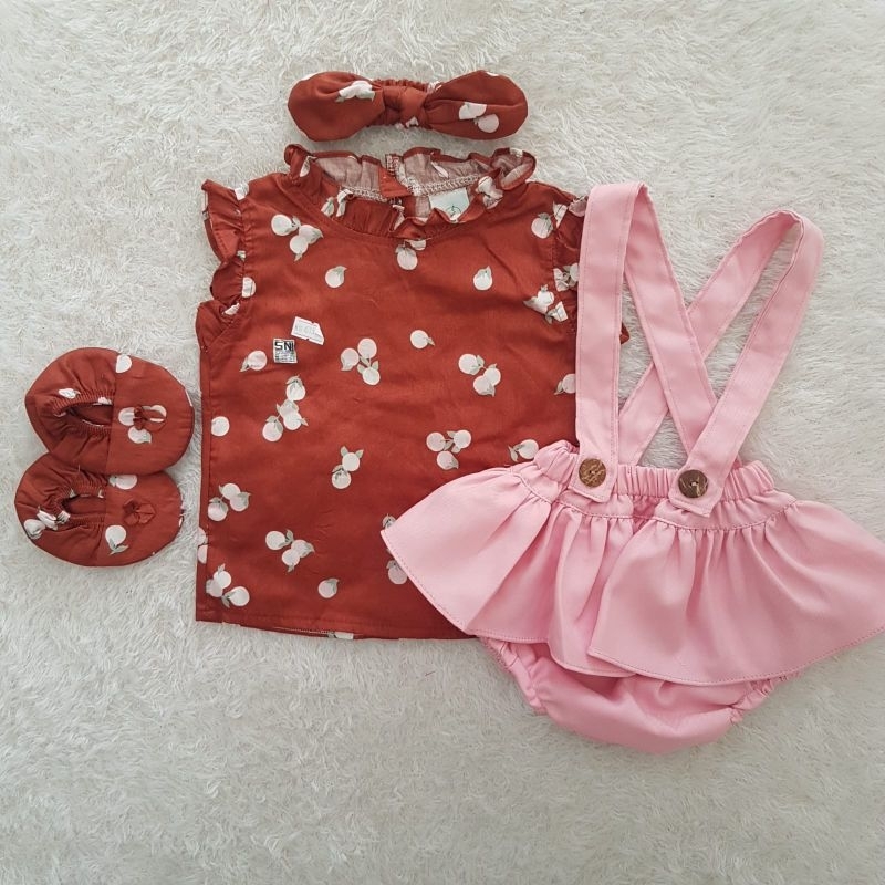 Baju Bayi Newborn Cutie overall bloomer