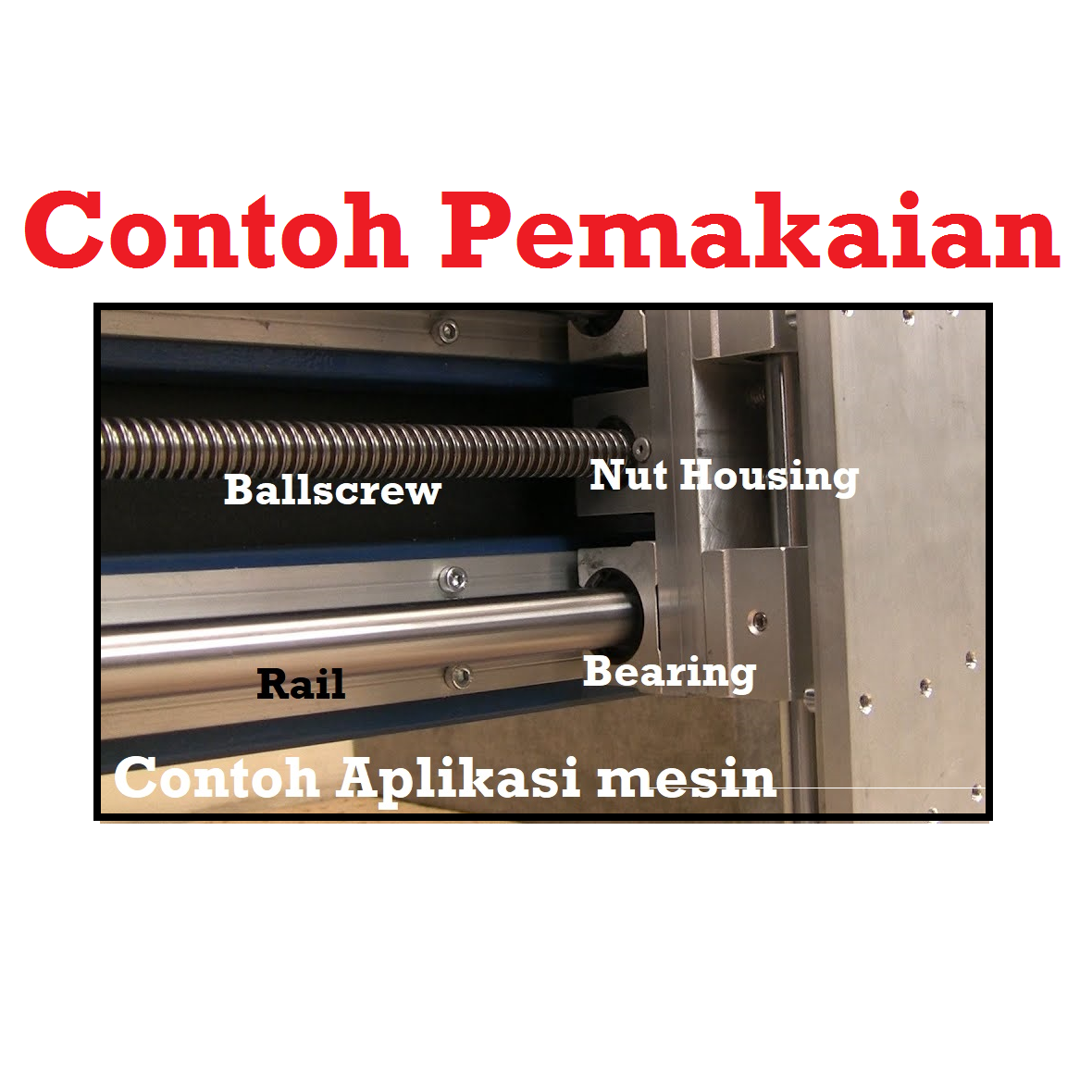 [HAEBOT] Rail SBR25 SBR 25 1cm Rel Linear Shaft As 25mm CNC Stainless Steel Part Slider Batang  Industri Plasma Router Mesin Mekanik