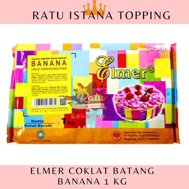 

ELMER COKLAT BATANG BANANA 1 KG TROPICAL COMPOUND DCC COKELAT RASA PISANG KUNING