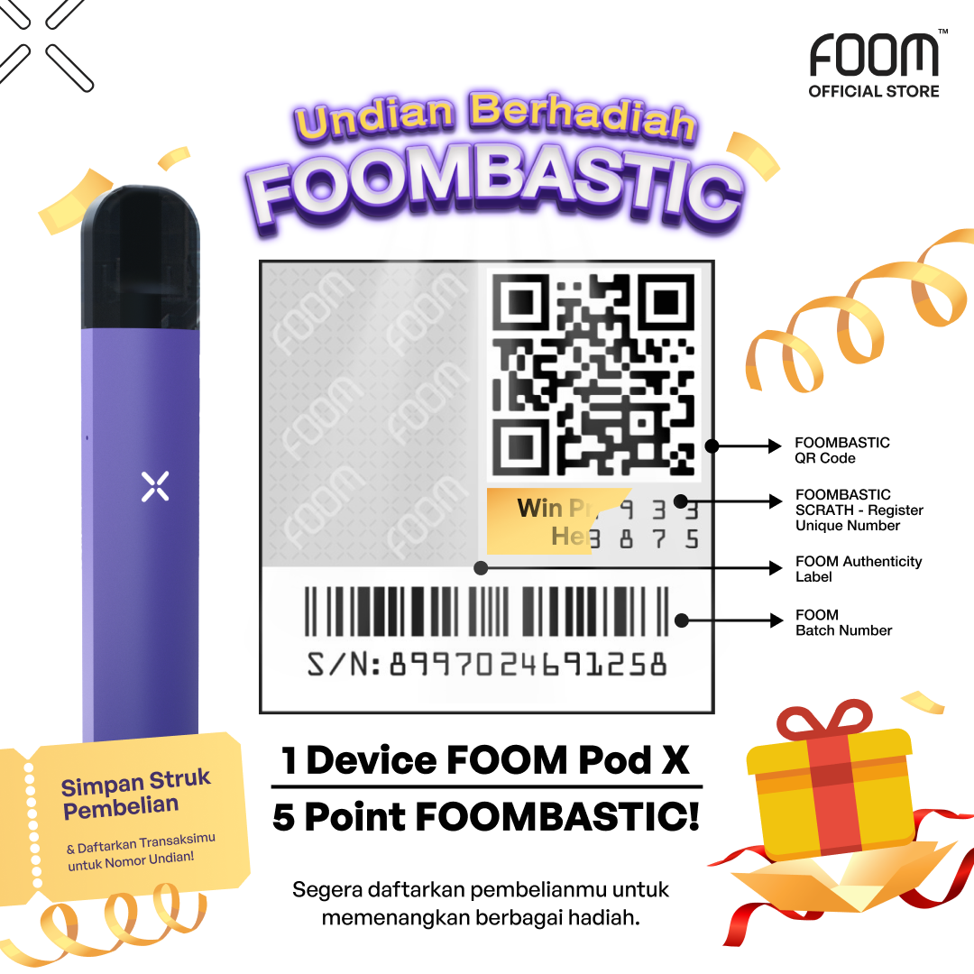 SPECIAL BUNDLING FOOM X WILD PURPLE PREFILLED (FREE LANYARD)