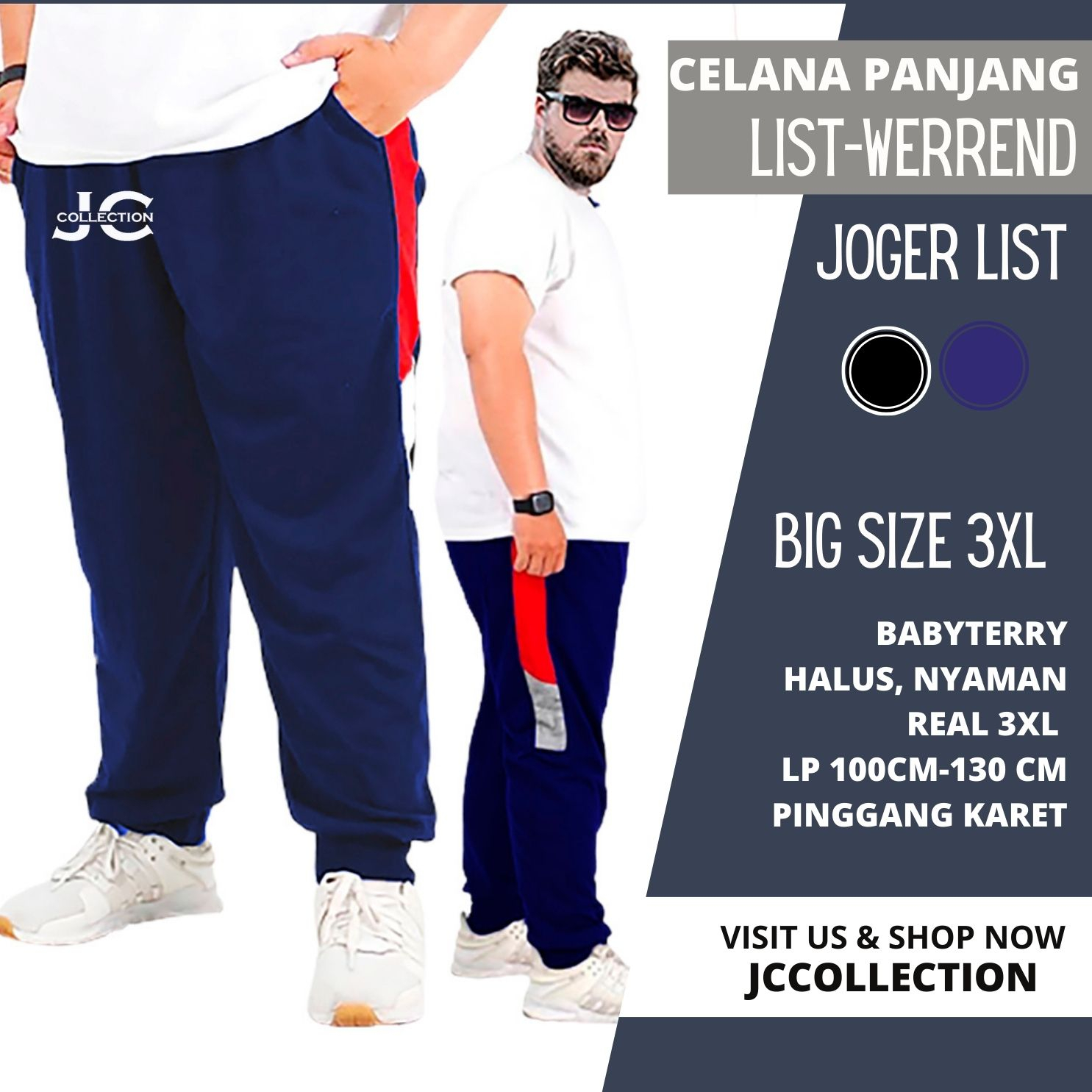 Celana Jogger Big Size 3XL Werrend / Sport Joger Pants Jumbo Size 3XL Pants -JCCollections