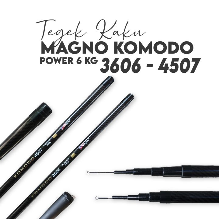 Joran Pancing Tegek Magno Komodo Carbon Kuat dan Ringan
