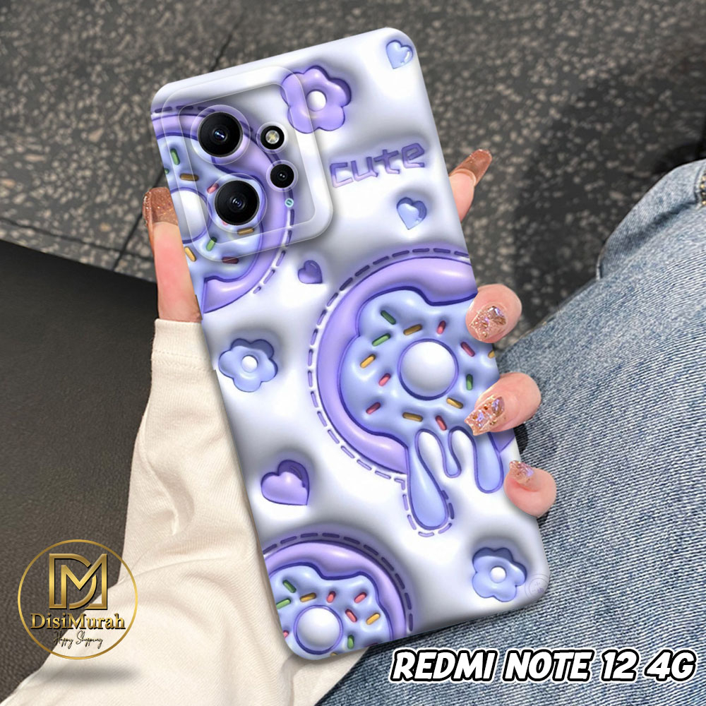 (DS2204) Case Hp Pro Kamera REDMI NOTE 12 4G DONUT 3D Ready Untuk semua tipe handphone Vivo Realme X