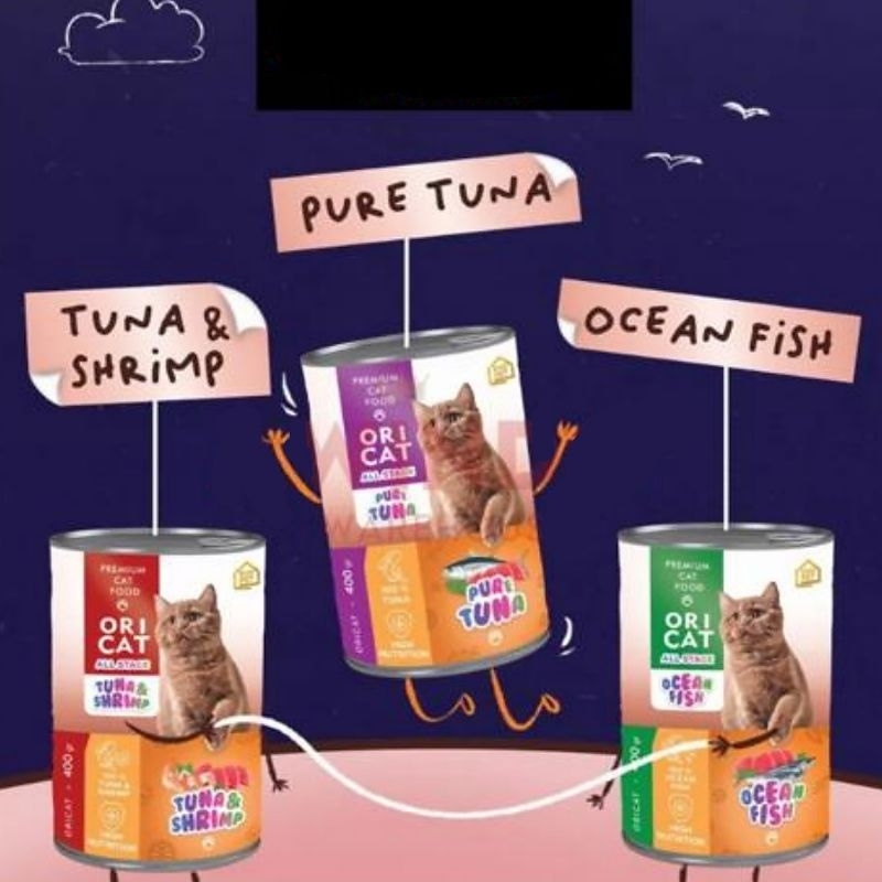 Ori cat kaleng 400gr makanan basah kucing oricat