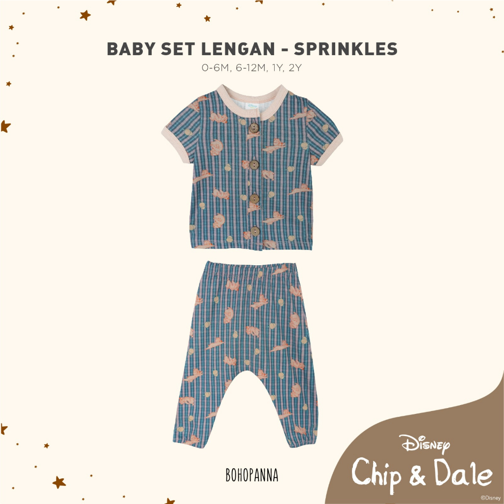 Baju Bayi Setelan Anak BOHOPANNA - BABY LENGAN SET - DISNEY 0 6 12 Bulan 1-2 Tahun