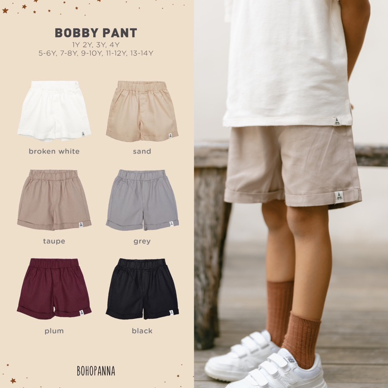 Bohopanna Bobby Pants 1-14thn / Celana Chinos Pendek Anak