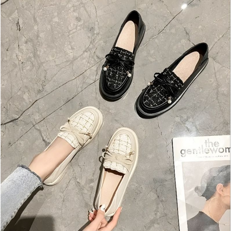 SEPATU WANITA LOAFERS '' OOTD '' DOCMART STYLE KOREA PREMIUM 032