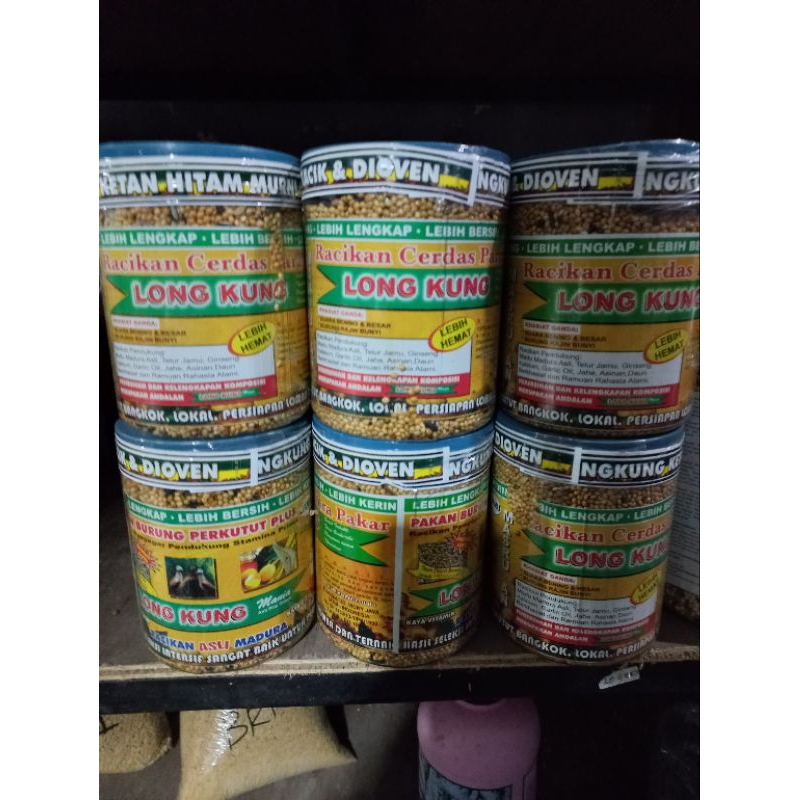 Pakan Perkutut Long Kung racikan asli madura di lengkapi nutrisi dan vitamin bagus untuk perkutut lo