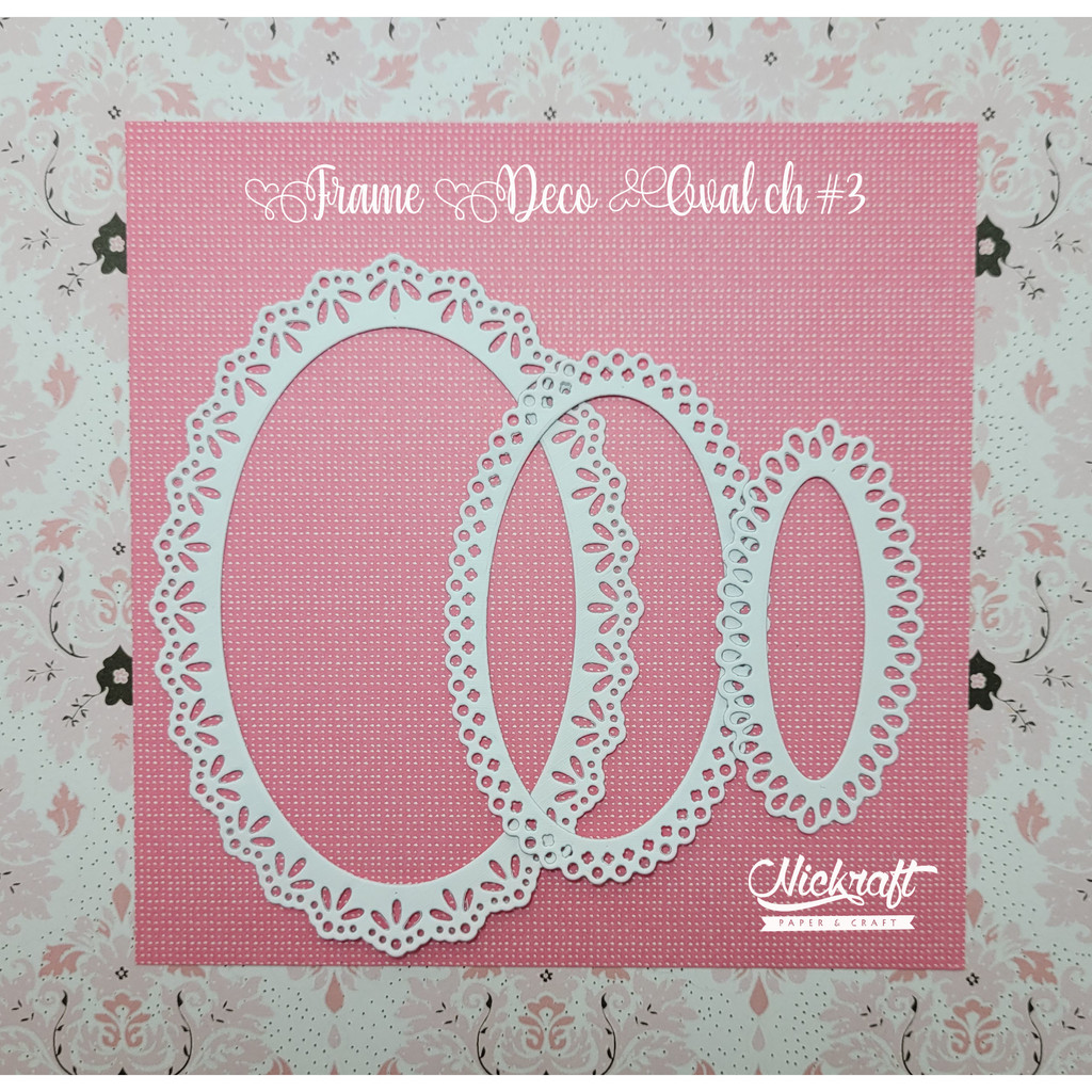 

FRAME DECO OVAL CH #3 - Bahan Scrapbook Label Jurnal Journal Bujo