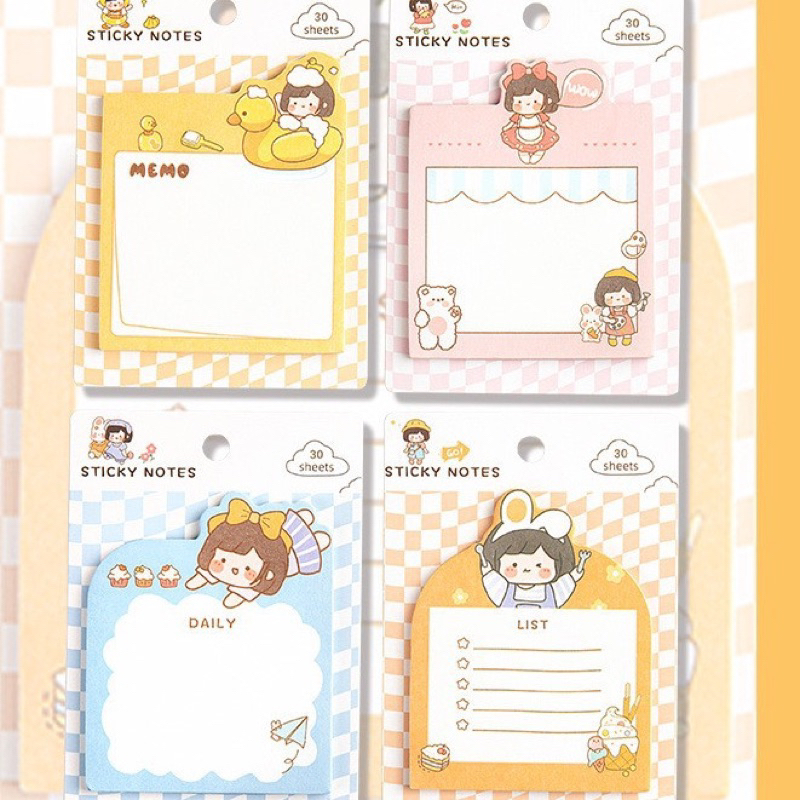 Sticky Note Karakter Kertas Memo 40 Halaman Karakter Lucu