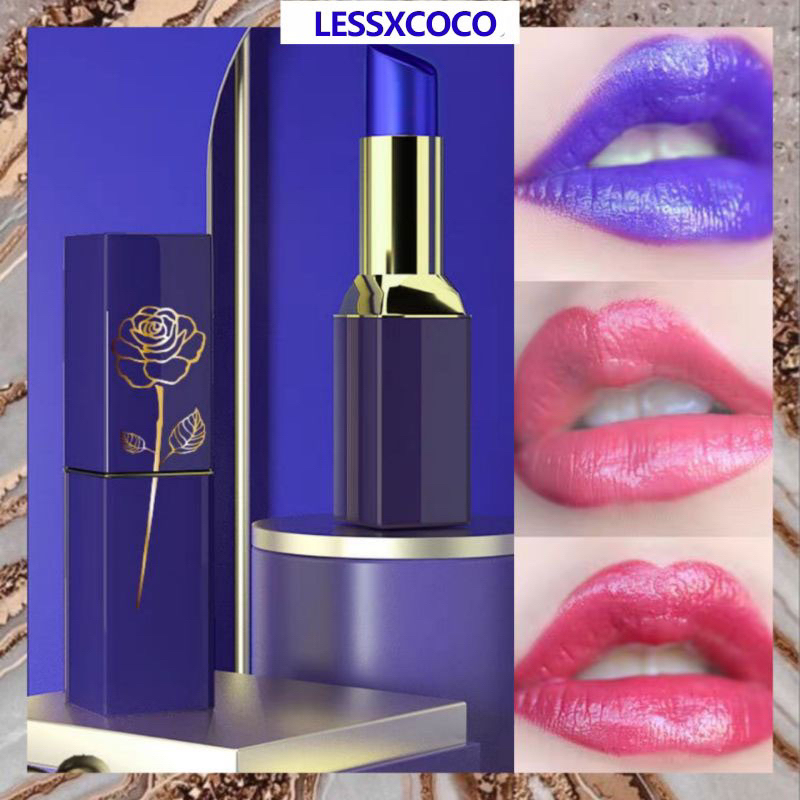 bgskinbukittinggi- Lessxcoco Blue lipstik rubah warna / color changing lipstik biru