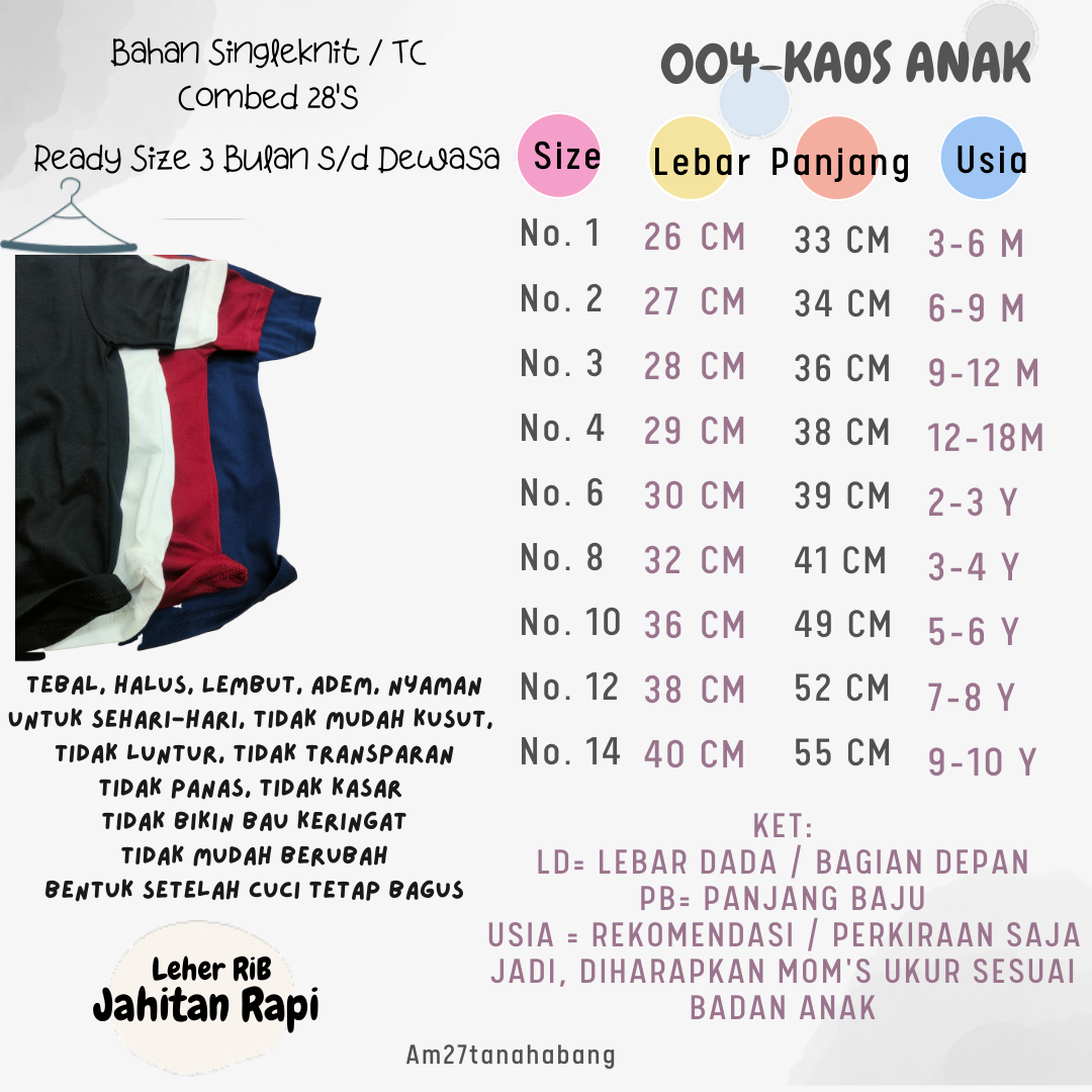 Baju Anak Cowok 3 bulan-10 tahun ROBLOX- Kaos004